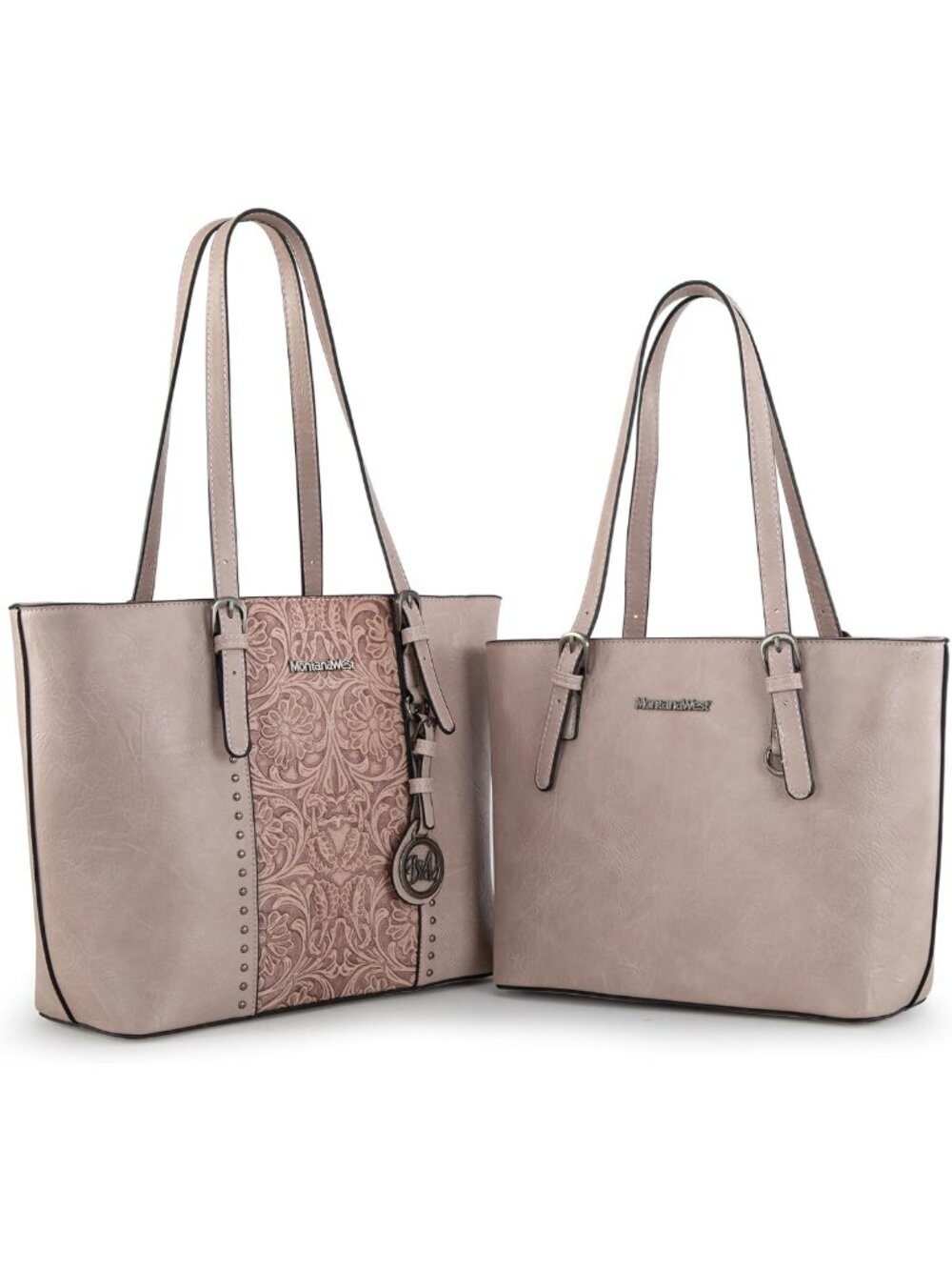 Stylish Embossed Tote Bag & Handbag Set for Women - 2-Piece Purse Collection